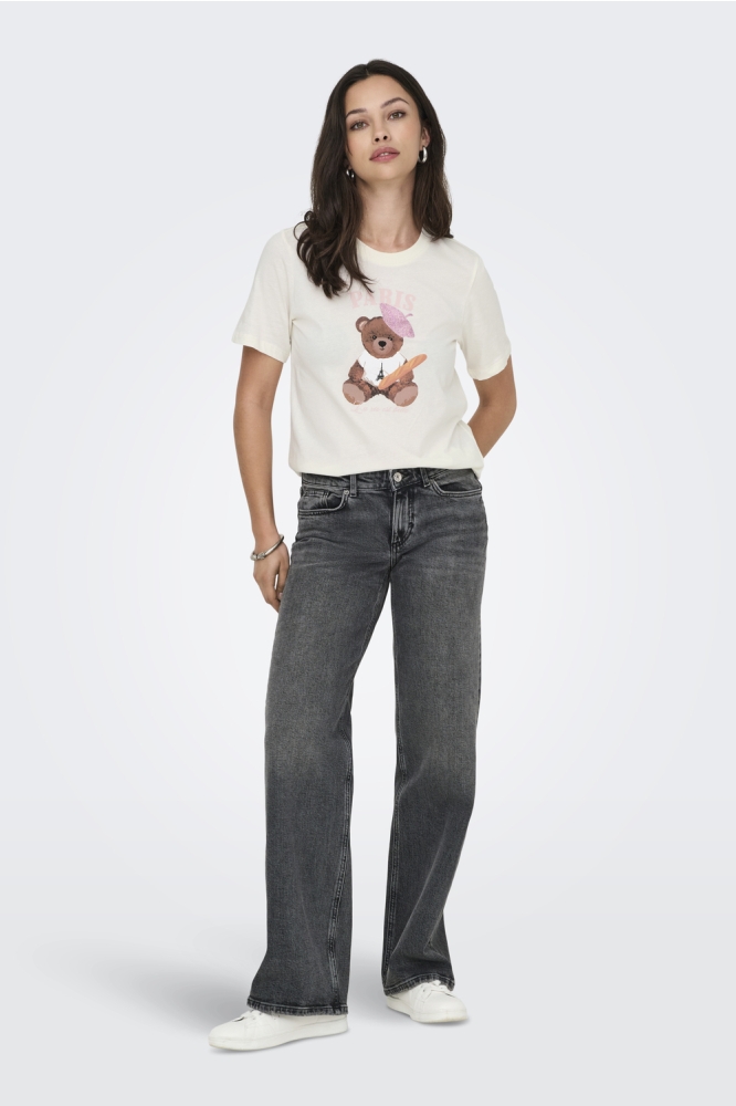 ONLROSA S/S TEE CS JRS 15363948 CLOUD DANCER/PARIS